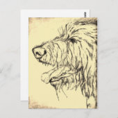Irish Wolfhound zien aangenaam Briefkaart (Voorkant / Achterkant)