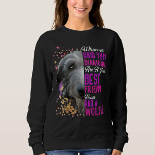 Irish Wolfhounds is een meisje met de beste vriend Trui
