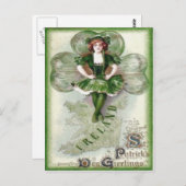 Irish Woman Ireland Shamrock Riverdance Briefkaart (Voorkant / Achterkant)
