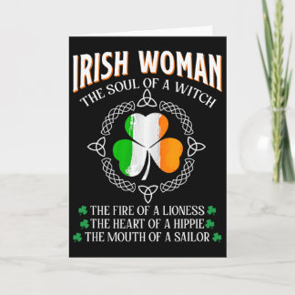 Irish Woman The Soul Of A Witch Shamrocks _1  Kaart