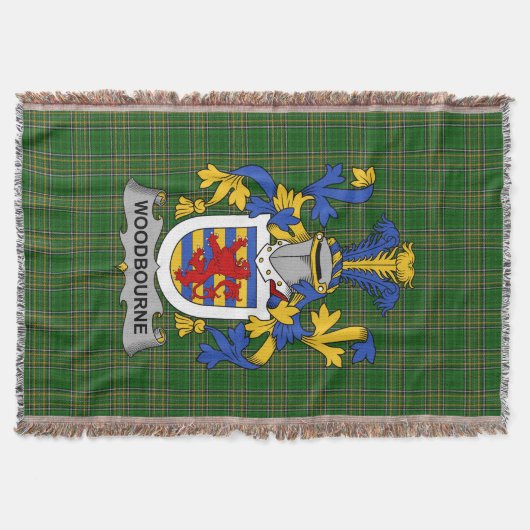 Irish Woodbourne wapenschild Familie Crest Irelan Deken (Voorkant)