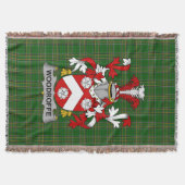 Irish Woodroffe Coat of Arms Family Crest Ireland Deken (Voorkant)
