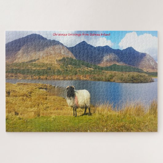 Irish Wooly Sheep Galway Ireland Jigzaag Puzzle Legpuzzel (Horizontaal)