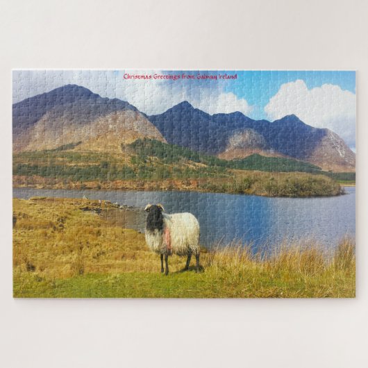 Irish Wooly Sheep Galway Ireland Jigzaag Puzzle Legpuzzel (Horizontaal)