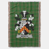 Irish Worth of McWorth wapenschild voor het gezin Deken (Voorkant Verticaal)
