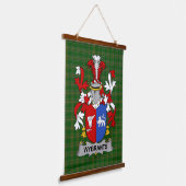 Irish Wybrants Coat of Arms Family Crest Hangend Wandkleed (Gebogen)