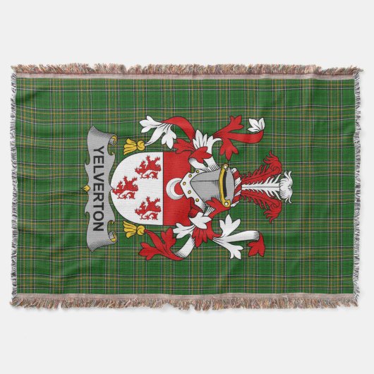Irish Yelverton Coat of Arms Family Crest Ireland Deken (Voorkant)