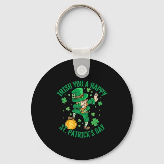 Irish You A Happy St Patrick's Day Dabbing Grappig Sleutelhanger (Voorkant)