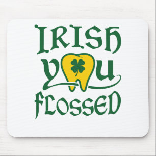 Irish You Flossed Dental St Patricks Day Muismat