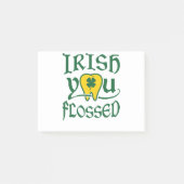 Irish You Flossed Dental St Patricks Day Post-it® Notes (Voorkant)