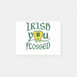 Irish You Flossed Dental St Patricks Day Post-it® Notes