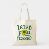Irish You Flossed Dental St Patricks Day Tote Bag (Achterkant)