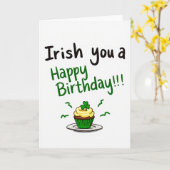 Irish You Happy Birthday Card Kaart (Gele Bloem)