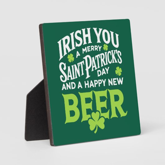 Irish You Merry Saint Patrick's Day Gelukkig Nieuw Fotoplaat (Voorkant)