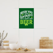 Irish You Merry Saint Patrick's Day Gelukkig Nieuw Poster (Keuken)