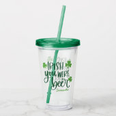 Irish You Were Beer Funny St. Patrick’s Day  Acryl Drinkbeker (Achterkant)