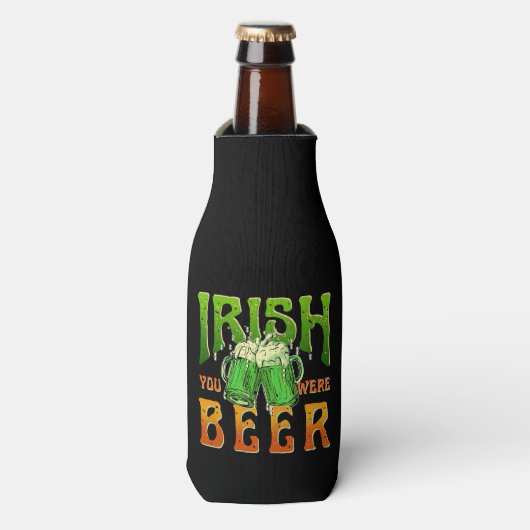 IRISH YOU WERE BEER GRAPPIG DRINKEN IERLAND   FLESJESKOELER (Fles Voorkant)