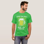 Irish You Were Beer-ing With Me T-shirt (Voorkant volledig)
