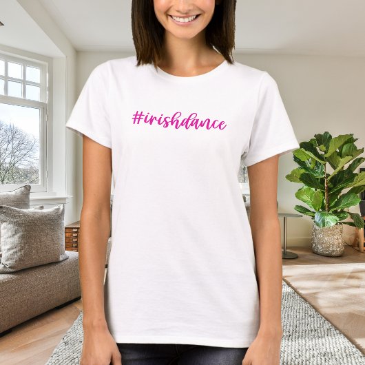 #irishdans - Roze cursief - Ierse dans T-shirt
