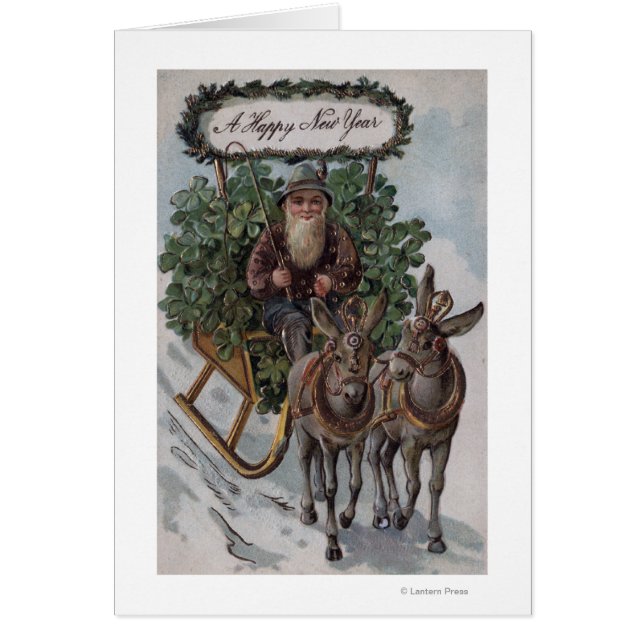 Irishman Driving Sleigh van Shamrocks (Voorkant)