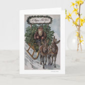 Irishman Driving Sleigh van Shamrocks Kaart (Gele Bloem)