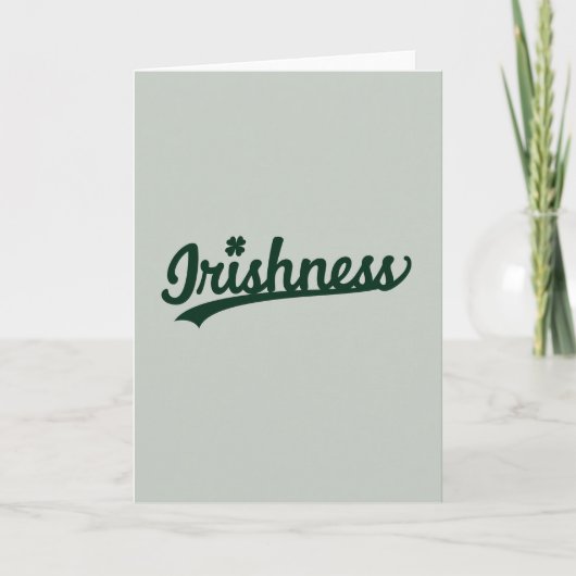 Irishness Shamrock Green Card Kaart (Voorkant)