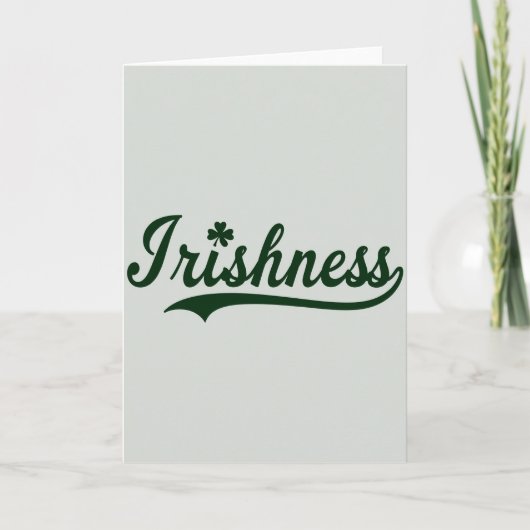 Irishness Shamrock Green Pattern Card Kaart (Voorkant)