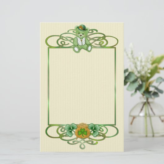 IrishTeddy Briefpapier (Staand voorkant)