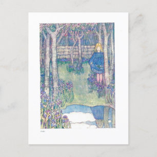 Irisis in de tuin  Illustratie Briefkaart