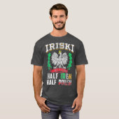 Iriski Half Iers Half Poolse Shamrocks T-shirt (Voorkant volledig)