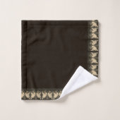 Iriskraan diepbruin sepia bad handdoek (Wasdoekje)