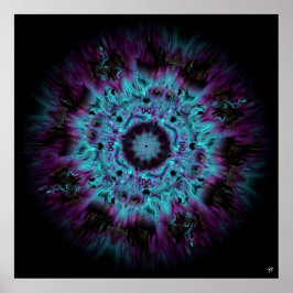 Irisnevel - kleurrijk abstract patroon v2-1 poster