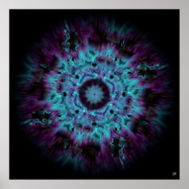 Irisnevel - kleurrijk abstract patroon v2 poster