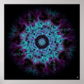 Irisnevel - kleurrijk abstract patroon v3-1 poster (Voorkant)