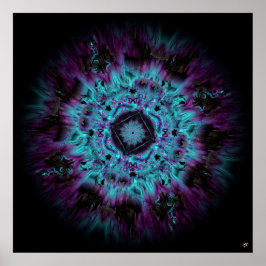 Irisnevel - kleurrijk abstract patroon v3-1 poster