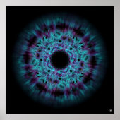 Irisnevel - kleurrijk abstract patroon v4-3 poster (Voorkant)