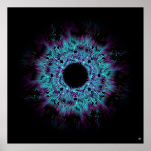 Irisnevel - kleurrijk abstract patroon v4 poster