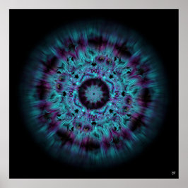 Irisnevel - kleurrijk abstract patroon v5 poster