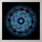 Irisnevel - kleurrijk abstract patroon v6 poster (Voorkant)