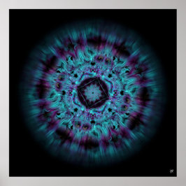 Irisnevel - kleurrijk abstract patroon v6 poster