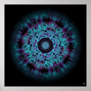 Irisnevel - kleurrijk abstract patroon v6 poster