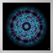 Irisnevel - kleurrijk abstract patroon v7.1 poster (Voorkant)