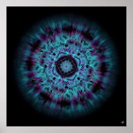 Irisnevel - kleurrijk abstract patroon v7.1 poster