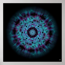 Irisnevel - kleurrijk abstract patroon v7 poster