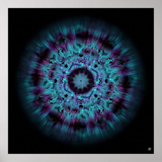 Irisnevel - kleurrijk abstract patroon v7 poster (Voorkant)