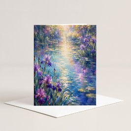 Irisreflecties Watercolor Notitiekaart