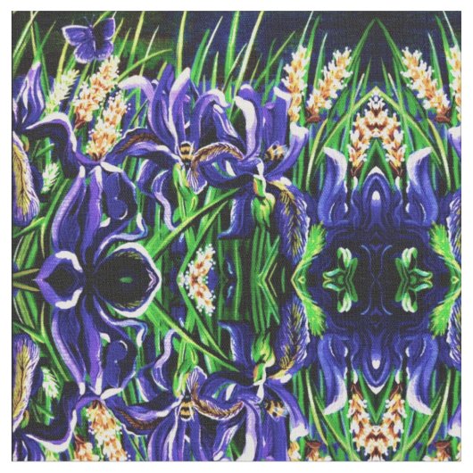 Iris's en Bijen Stof (Close Up)