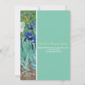 Irisse tuinbloemen afgestudeerden Kaart (Achterkant)