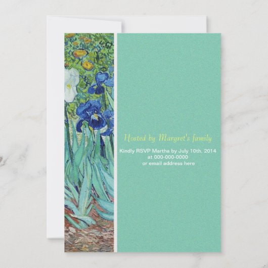  Irisse tuinbloemen afgestudeerden Kaart (Achterkant)