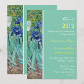 Irisse tuinbloemen afgestudeerden Kaart (Voorkant / Achterkant)